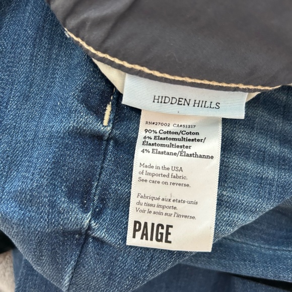 Paige Hidden Hills Jeans (NWOT) Size 32 - Picture 8 of 9